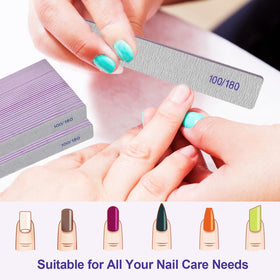 Close-up of HomeyEra nail file 100 grit side