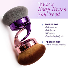 Close-up of Hoostee body makeup brush head showing bristles