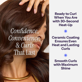Close-up of HOT TOOLS Nano Ceramic Curling Iron barrel