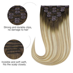 Close-up of hotbanana Clip in Hair Extensions showing the texture