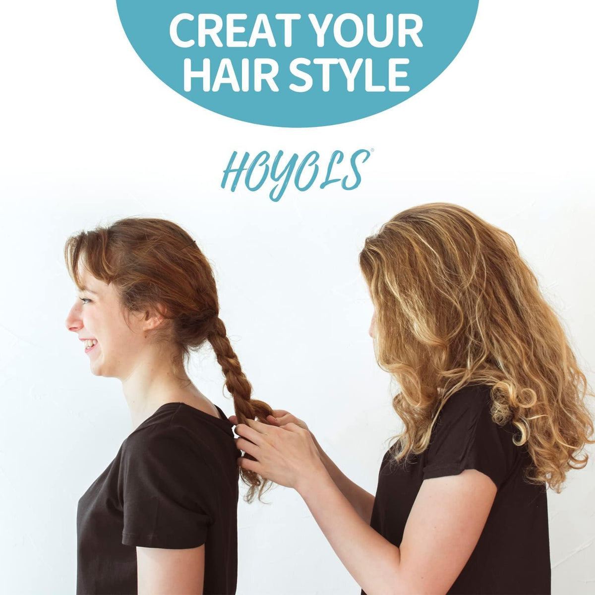 Close-up of HOYOLS Brown Elastic Hair Ties showing texture