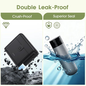 Close-up of HUITAI travel bottle with secure sealing cap