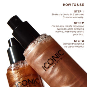 Close-up of ICONIC LONDON Prep-Set-Glow Makeup Setting Spray nozzle
