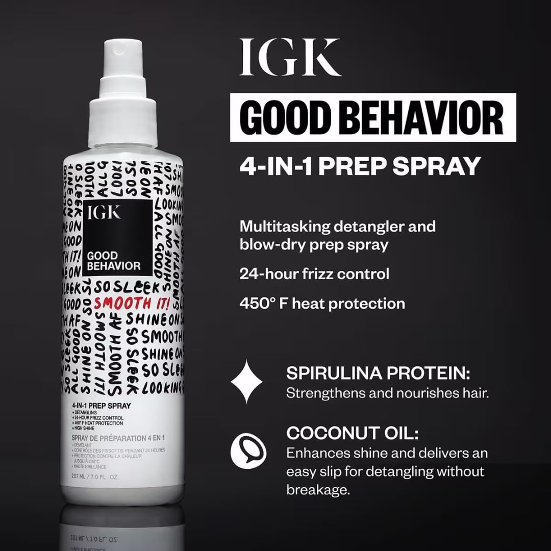 Close-up of IGK Good Behavior 4-in-1 Prep Spray nozzle