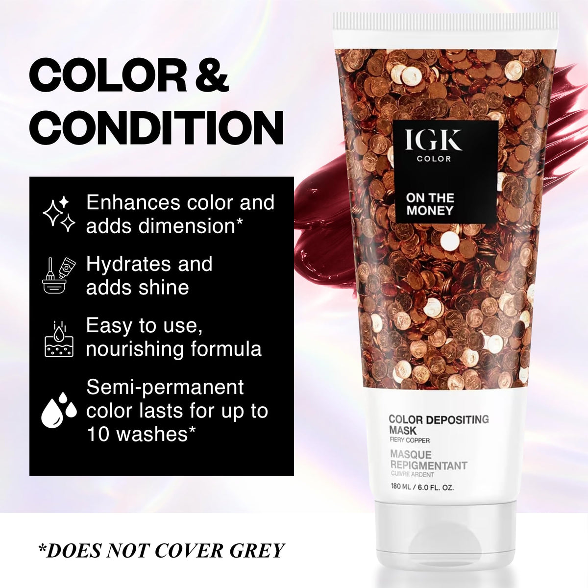 Close-up of IGK On The Money Hair Gloss texture
