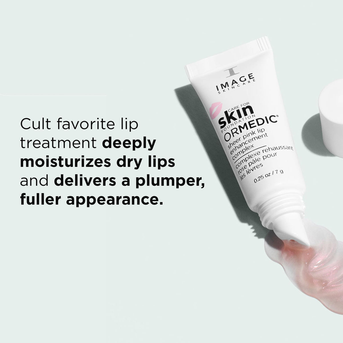 Close-up of IMAGE Skincare ORMEDIC Lip support Complex applicator