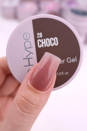 Close-up of IN.HYPE Builder Gel texture in Choco