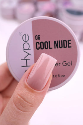 Close-up of IN.HYPE Camouflage Builder Gel Cool Nude #32 texture