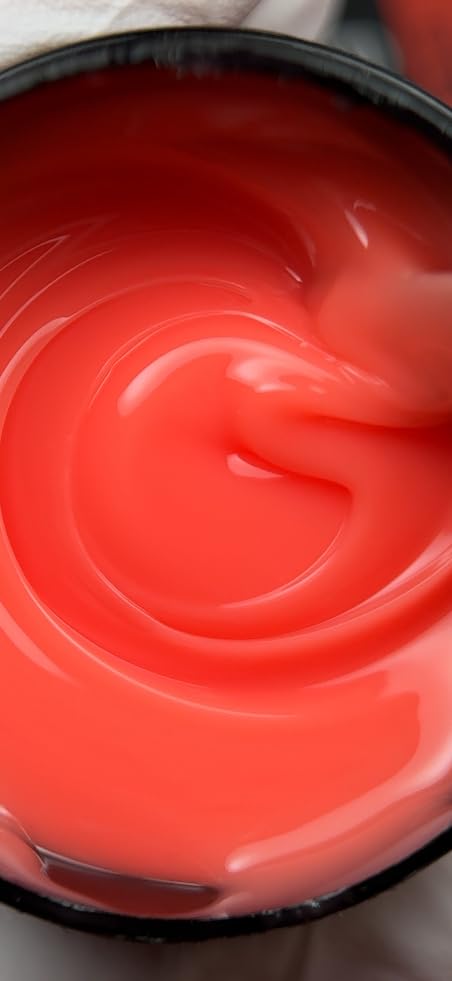 Close-up of IN.HYPE Hard Gel texture in Bright Neon Red