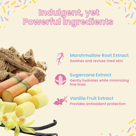 Close-up of ingredients in Patchology Eye Want Cake Under Eye Patches