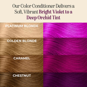Close-up of INH Garnet Violet Hair Colour texture