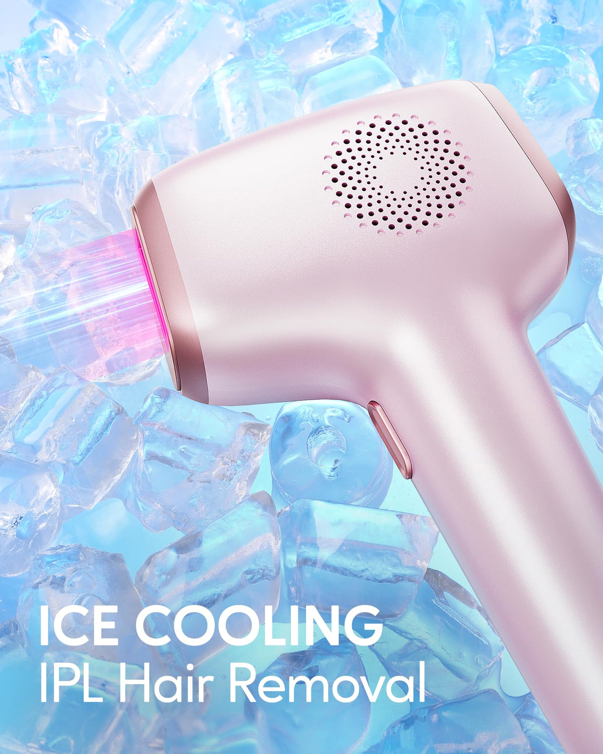 Close-up of INNZA IPL Hair Removal device flash mode indicator