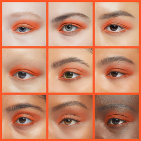 Close-up of IS'MINE Orange Matte Eyeshadow powder