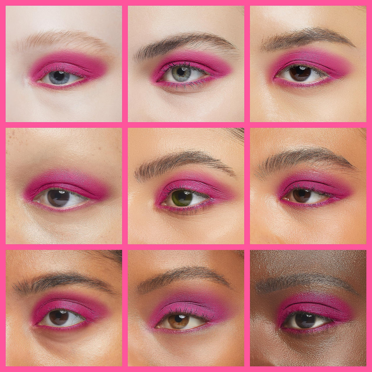 Close-up of IS'MINE Pink Matte Eyeshadow texture