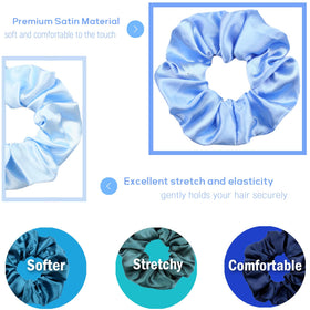 Close-up of IVARYSS Satin Scrunchies showing soft texture