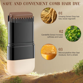 Close-up of Javpav hair dye stick showing comb teeth