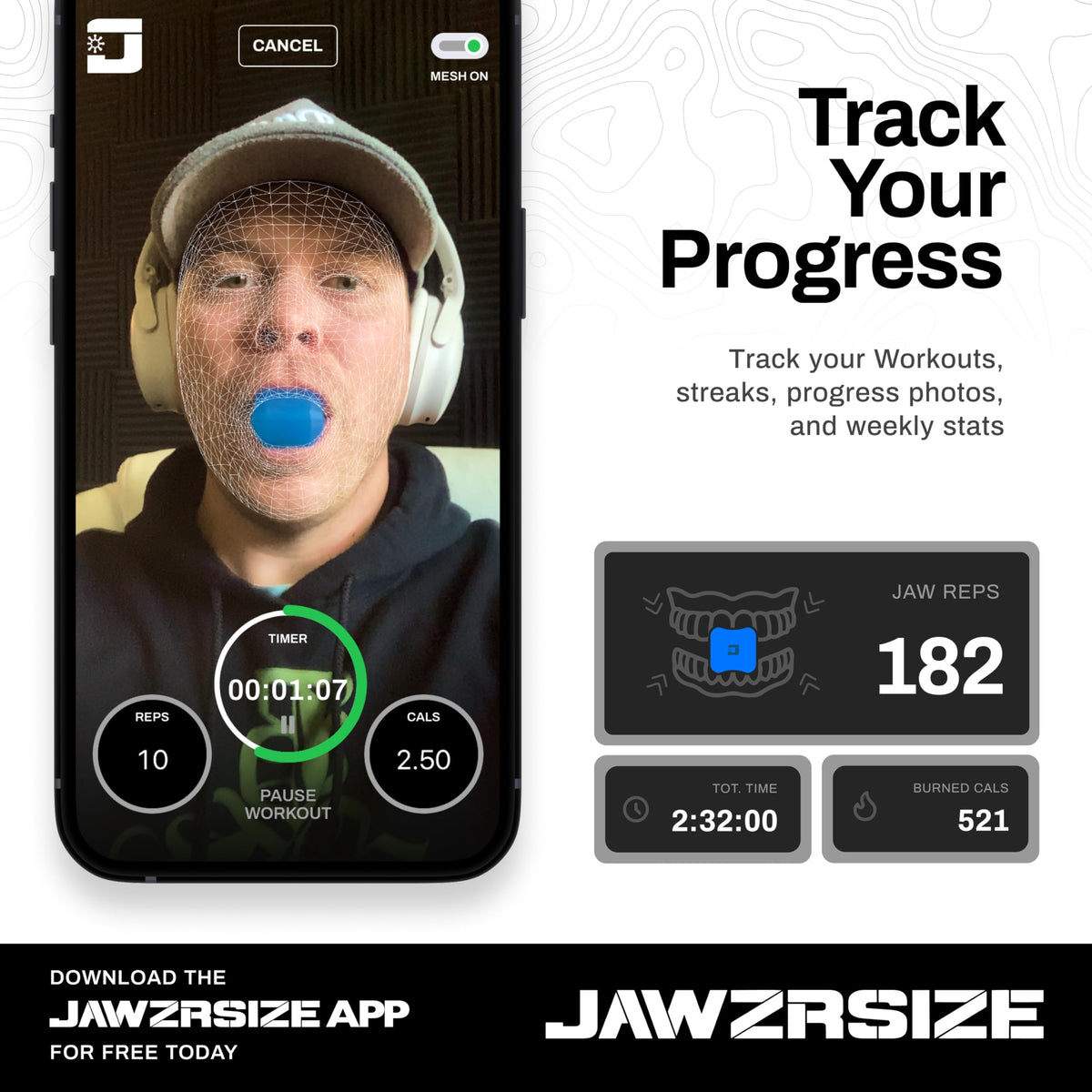 Close-up of Jawzrsize Jaw Exerciser material