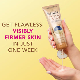 Close-up of Jergens Natural Glow Firming Self Tanner Body Lotion texture