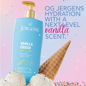 Close-up of Jergens Shea Fusion Vanilla Crush Body Lotion texture