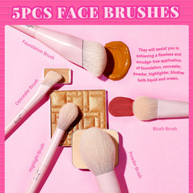 Close-up of Jessup foundation and concealer brushes