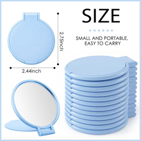 Close-up of Jetec mini folding mirror in blue