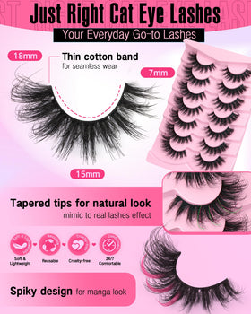 Close-up of JIMIRE D Curl Faux Mink Lashes 20MM