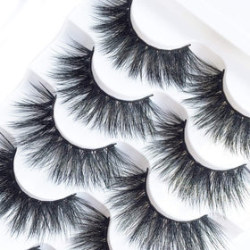 Close-up of JIMIRE High Volume 3D Faux Mink False Eyelashes