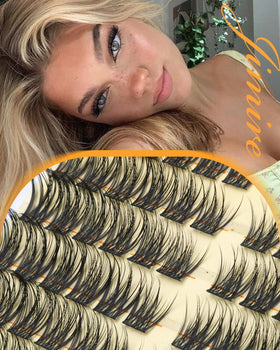 Close-up of JIMIRE Natural Lash Clusters Cat Eye