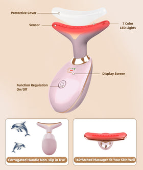 Close-up of Jobazok Face Massager's 160° curving design