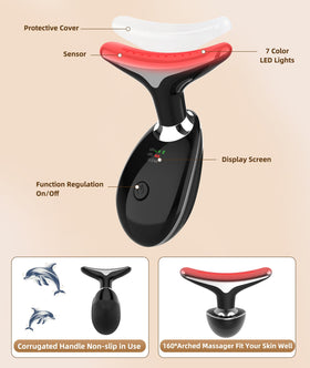 Close-up of Jobazok Face Massager's curving design