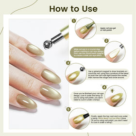 Close-up of JODSONE 3-in-1 Magnet Nail Art Tool in use