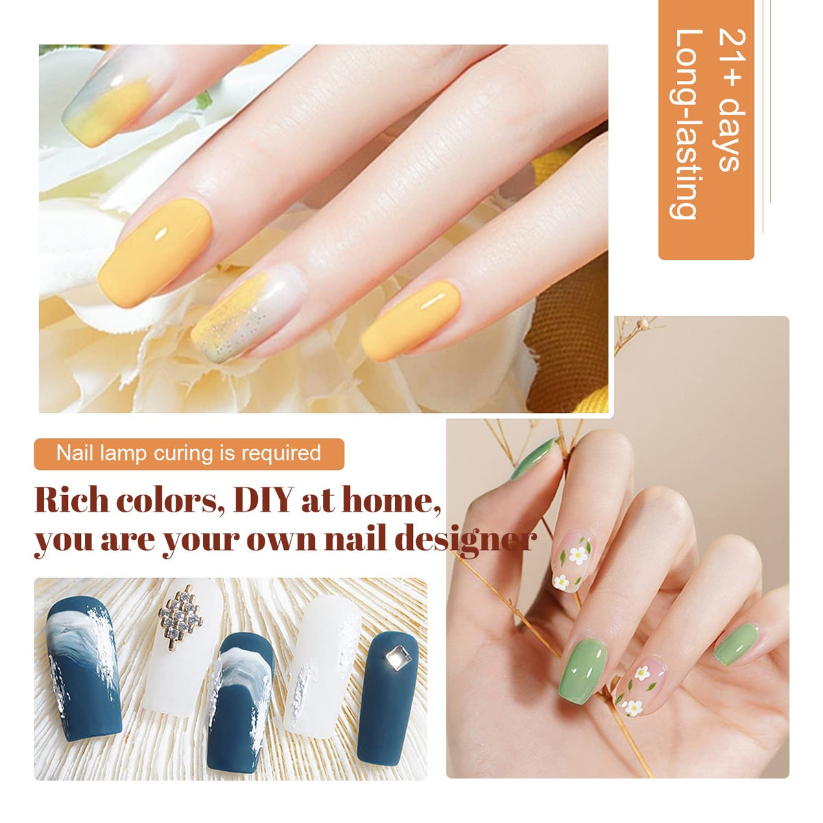 Close-up of JODSONE emerald green gel nail polish