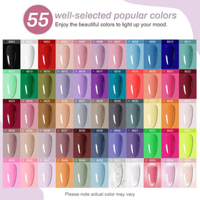 Close-up of JODSONE gel nail polish bottles in various colours