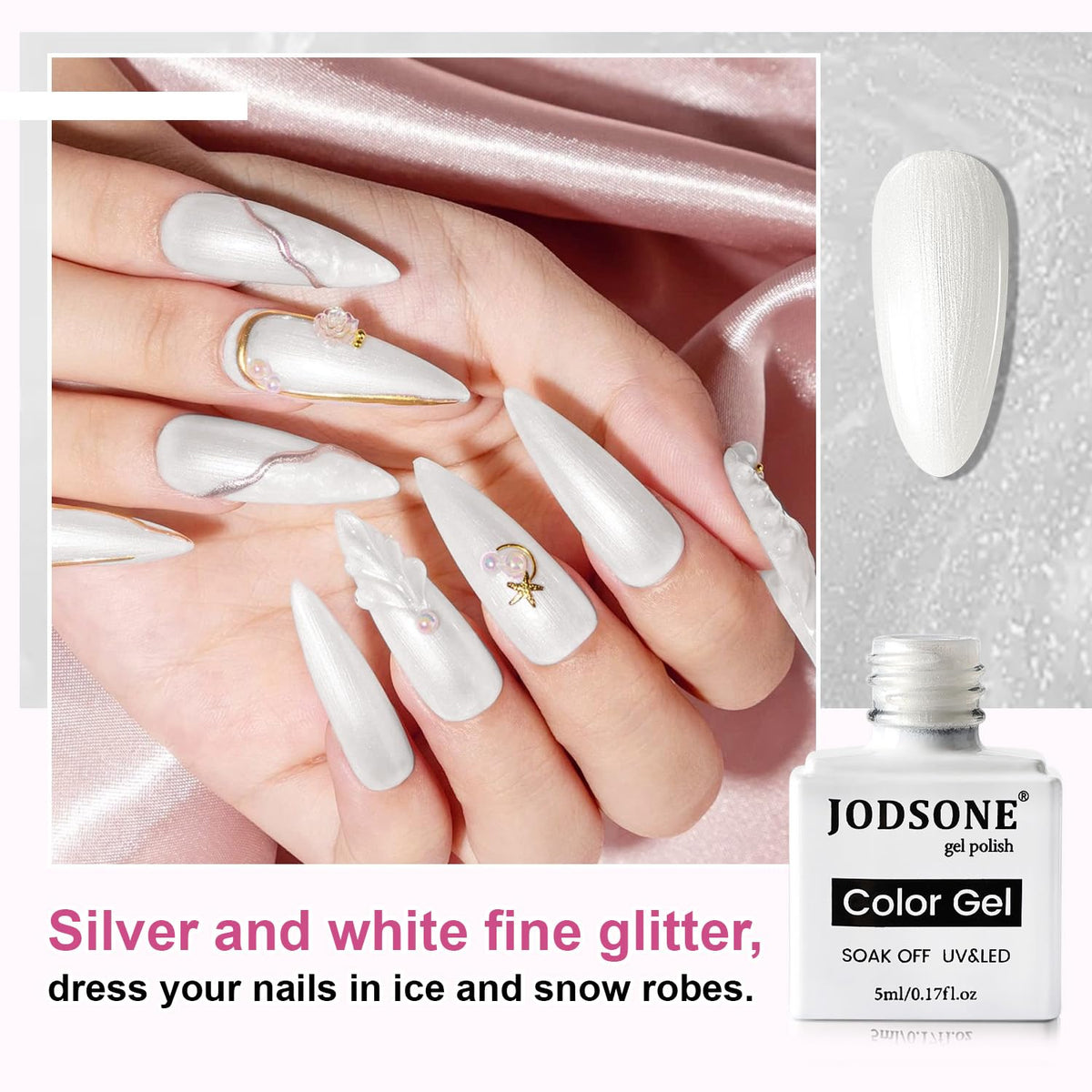 Close-up of JODSONE gel nail polish bottles in vibrant colours