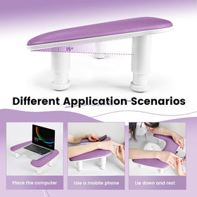 Close-up of JODSONE Manicure Arm Rest adjustable height feature