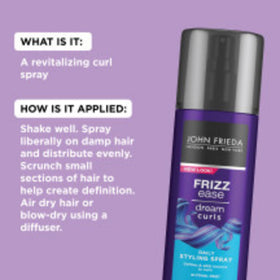 Close-up of John Frieda Frizz Ease Dream Curls Daily Styling Spray nozzle