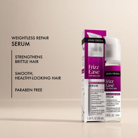 Close-up of John Frieda Frizz Ease serum pump