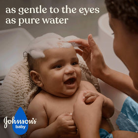 Close-up of Johnson's Baby Shampoo pump dispenser