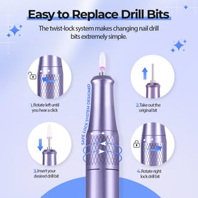 Close-up of JOSGLOI nail drill handle