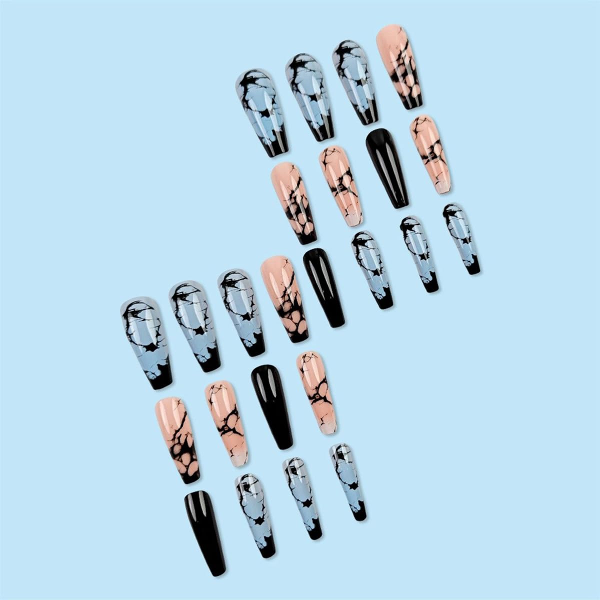 Close-up of juggssa Press On Nails showing glossy finish