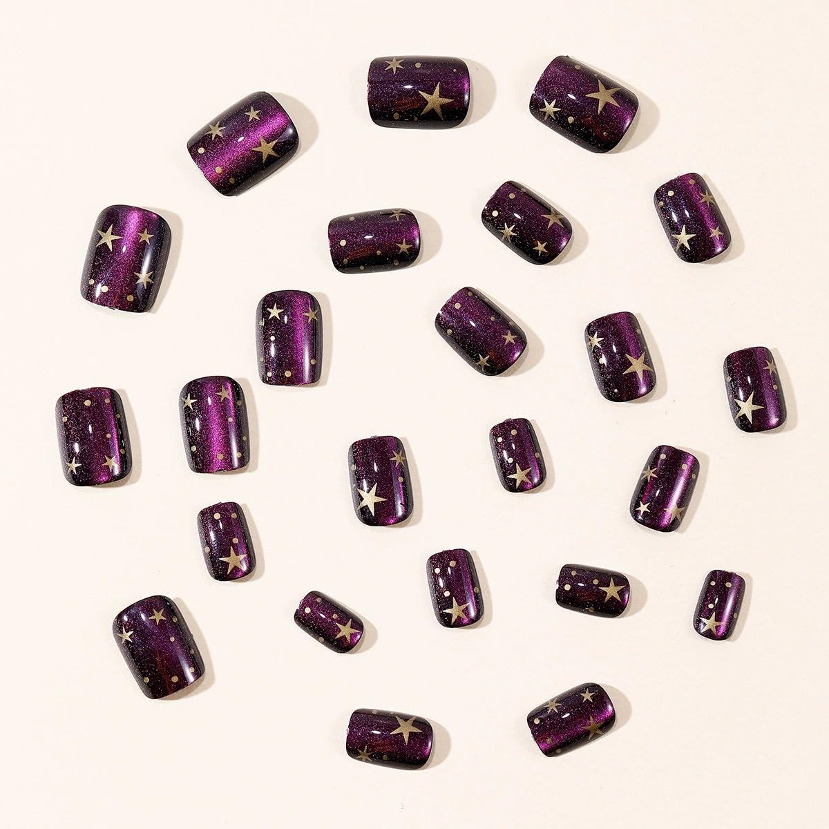 Close-up of juggssa press on nails showing glossy finish