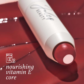 Close-up of Julep Tinted Lip Balm Cherry Wood shade