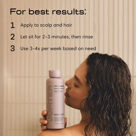Close-up of Jupiter Anti Dandruff Shampoo texture