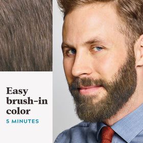 Close-up of Just for Men Mustache & Beard Dye ingredients