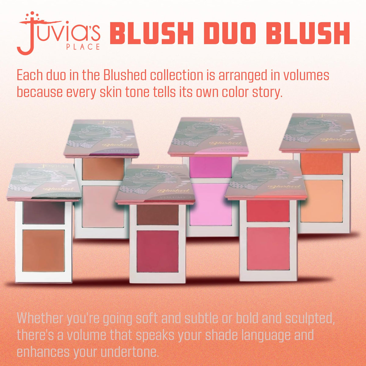 Close-up of Juvia's Place Duo Blush powder texture