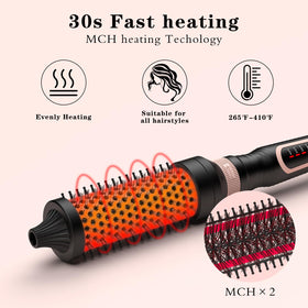 Close-up of K&K thermal brush with ceramic ion technology