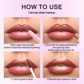 Close-up of Kaely 2-in-1 Lipstick and Lip Liner dual ends