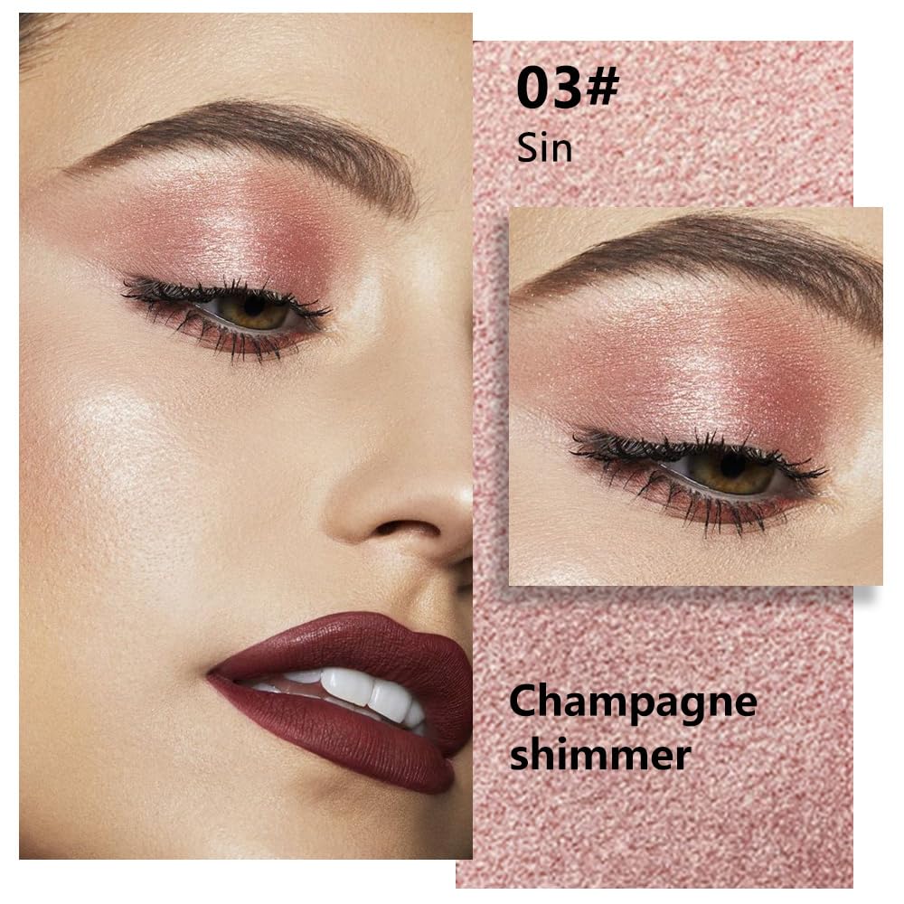 Close-up of Kaely Dusty Pink Champagne Shimmer Eyeshadow packaging