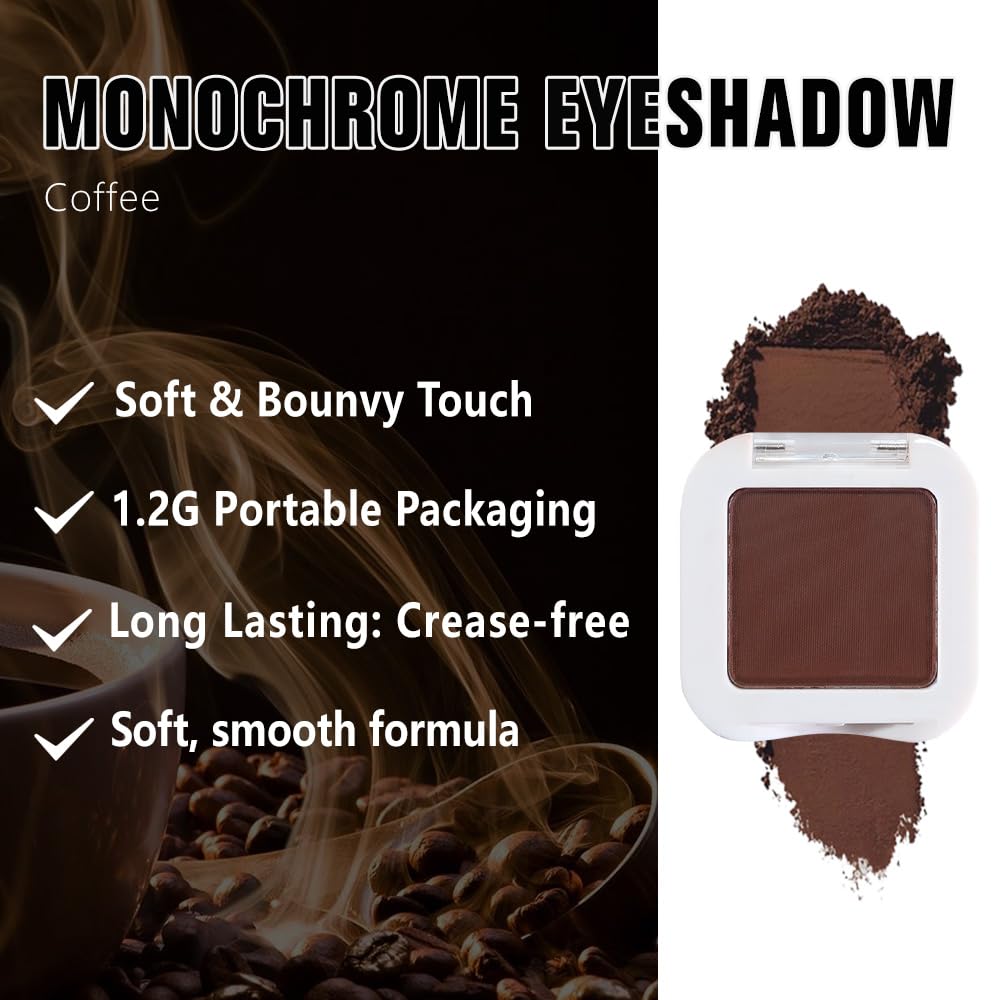 Close-up of Kaely Pressed Single Eyeshadow Coffee Matte powder