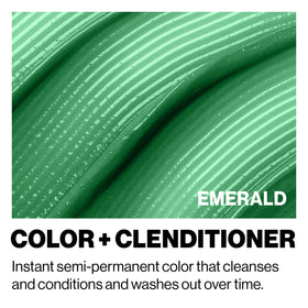Close-up of KERACOLOR Color + Clenditioner Emerald ingredients